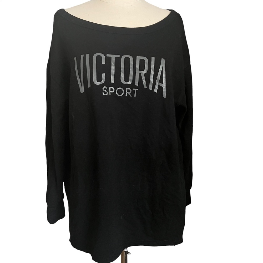 Victoria Secret Sport Backless Jersey Sweater Black Size Petite